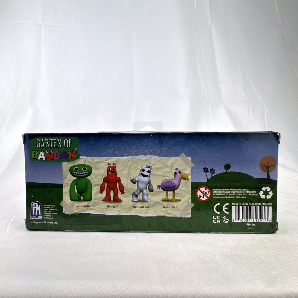 PhatMojo Garten of Banban Series 1 four-pack action figure set in original box featuring Jumbo Josh and Opila Bird