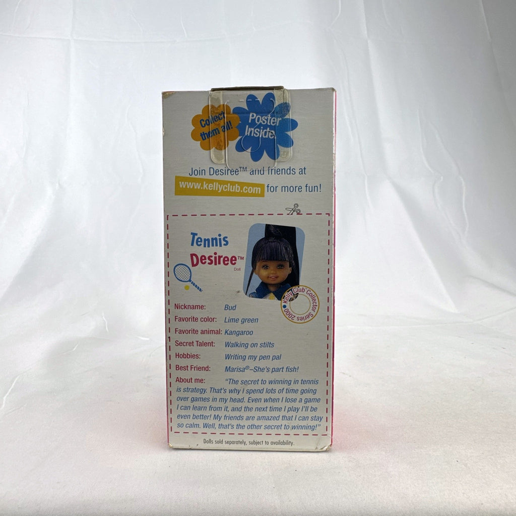 Mattel Barbie Kelly Club Tennis Desiree 4-inch doll in original 2000 factory-sealed box