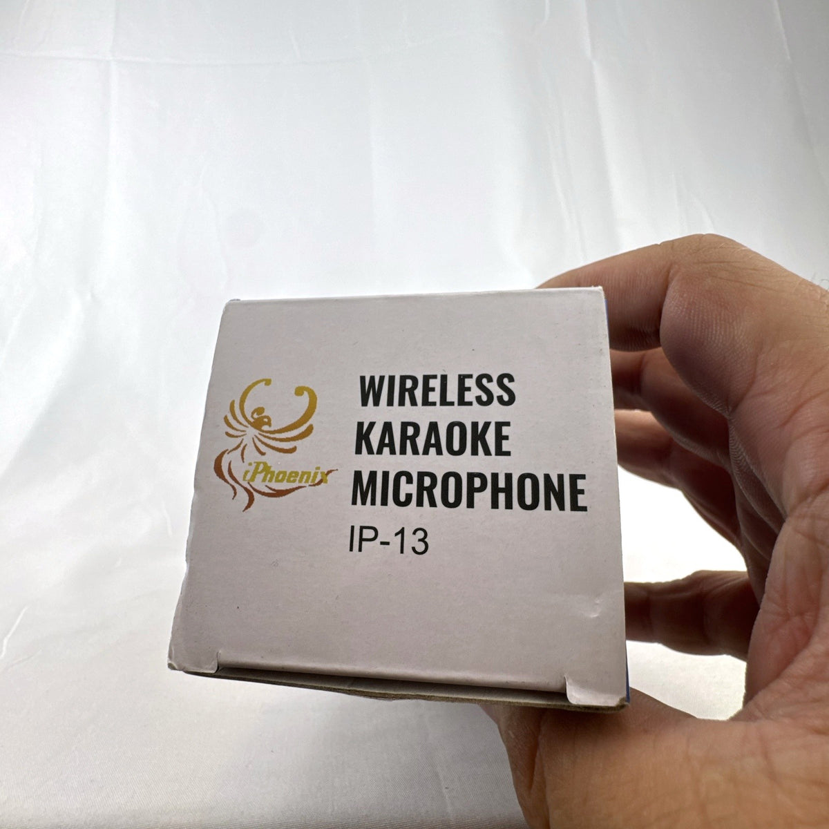 iPhoenix IP-13 wireless Bluetooth karaoke microphone and speaker in retro rose gold