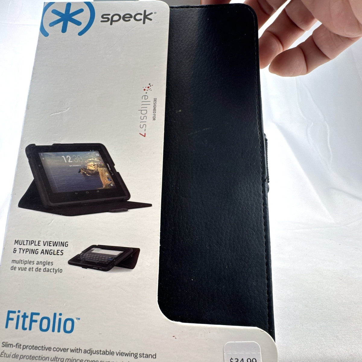 Black Speck FitFolio protective folding stand case for Verizon Ellipsis 7 tablet.