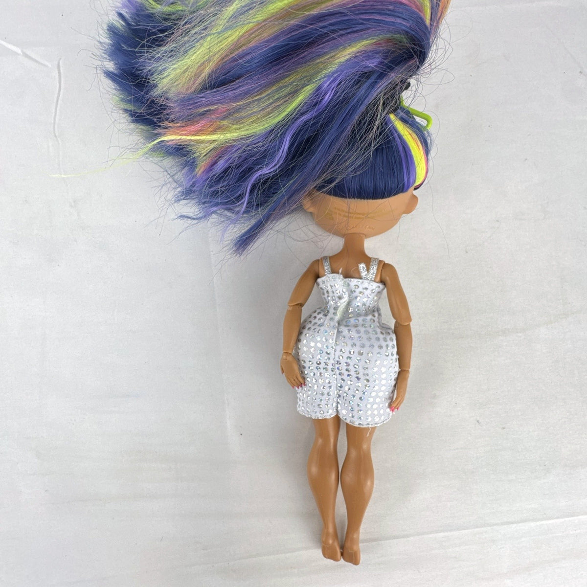 MGA L.O.L. Surprise! O.M.G. Queens Prism fashion doll with rainbow hair and silver sequin dress