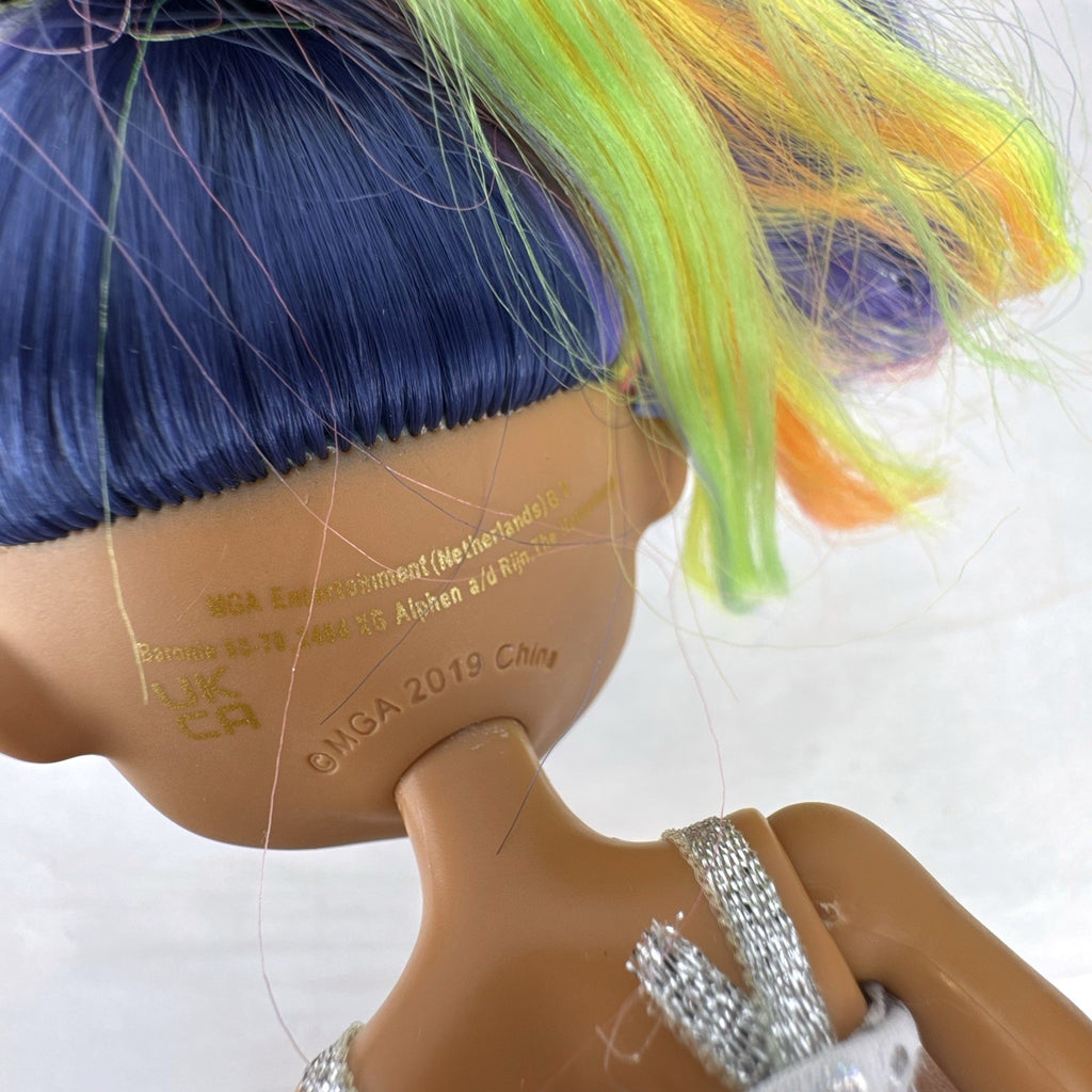 MGA L.O.L. Surprise! O.M.G. Queens Prism fashion doll with rainbow hair and silver sequin dress