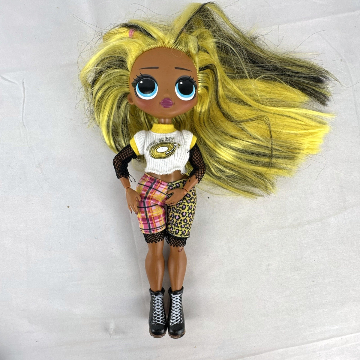 MGA L.O.L. Surprise! O.M.G. Series 2 Alt Grrrl fashion doll wearing crop top, biker shorts, and platform boots