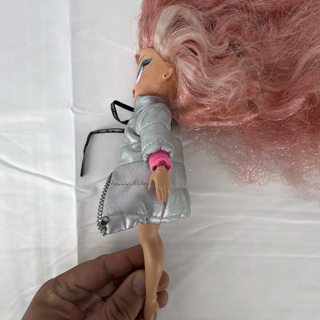 MGA L.O.L. Surprise O.M.G. Cosmic Nova doll in silver puffer jacket with pink crimped hair