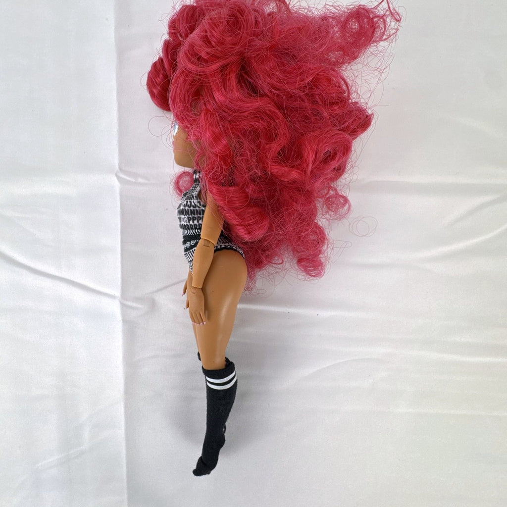 MGA L.O.L. Surprise! O.M.G. Neonlicious 10-inch fashion doll in graphic bodysuit with pink curls