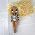MGA L.O.L. Surprise! O.M.G. Speedster doll in checkerboard racing jacket with blonde micro braids