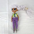 L.O.L. Surprise! O.M.G. Cosmic Nova 10-inch Winter Disco fashion doll with silver tinsel braid and glitter boots