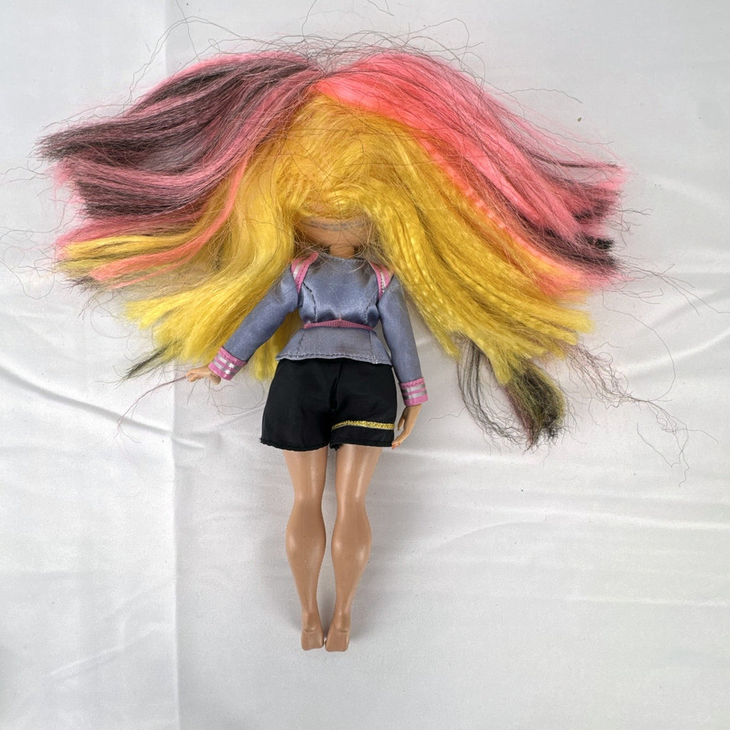 MGA L.O.L. Surprise! O.M.G. Neonlicious 10-inch doll in gray cropped jacket and black shorts.