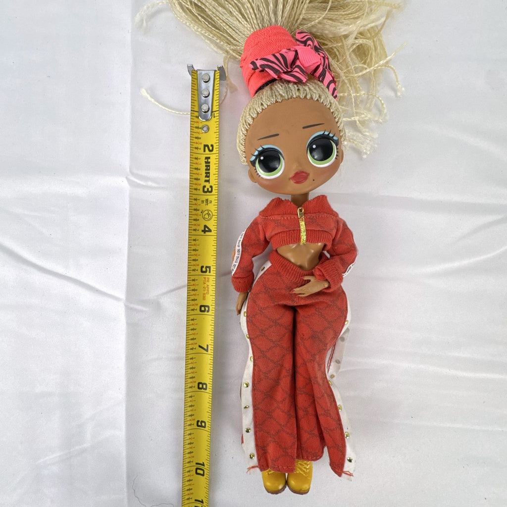 L.O.L. Surprise! O.M.G. Series 1 Swag fashion doll in red tracksuit with blonde micro braids