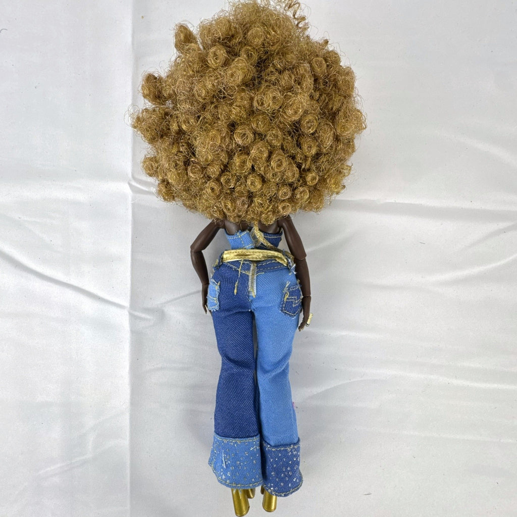 MGA L.O.L. Surprise! O.M.G. Series 3 Da Boss 10-inch doll in patchwork denim jumpsuit with blonde afro