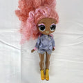 MGA Entertainment L.O.L. Surprise! O.M.G. Da Boss fashion doll with pink curly afro and yellow boots