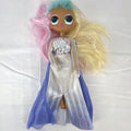 MGA Entertainment LOL Surprise OMG Candylicious doll wearing a Disney Frozen Elsa gown