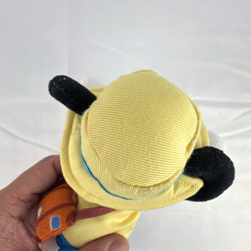 Tokyo Disney Resort Vacation Packages Mickey Mouse 9.5 inch plush keychain with hand clips in yellow travel outfit