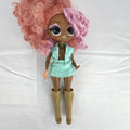 MGA L.O.L. Surprise! O.M.G. Roller Chick fashion doll with voluminous pink curls wearing a mint outfit and tall boots.