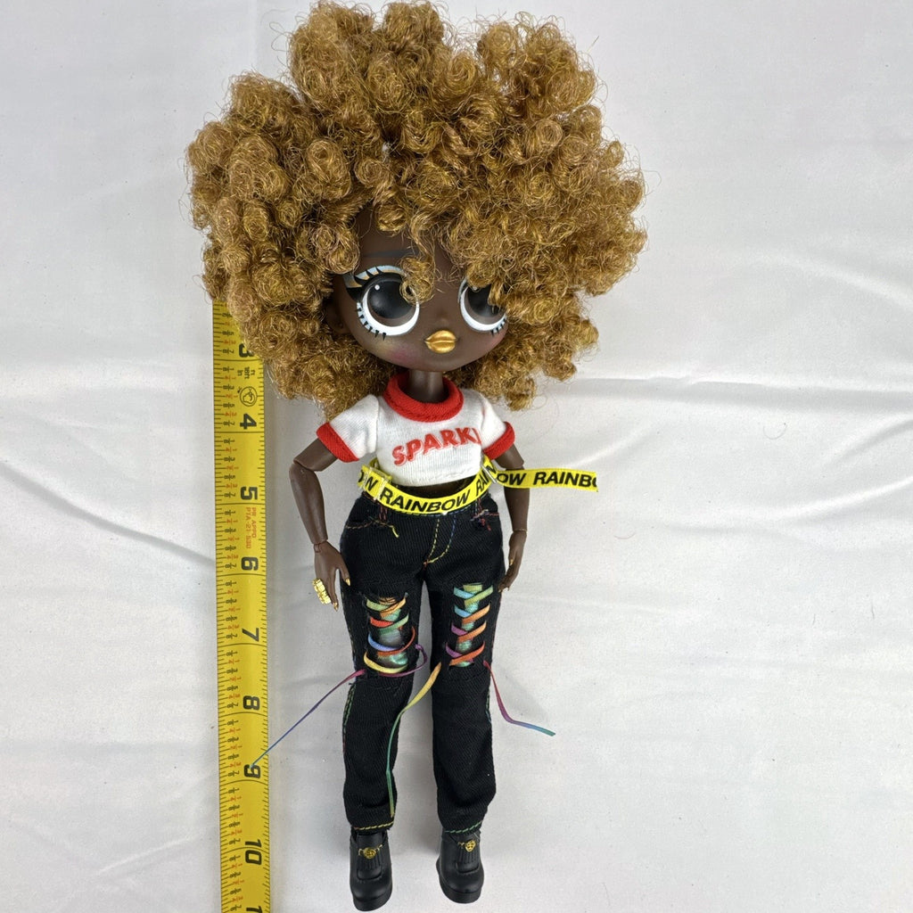 MGA L.O.L. Surprise! O.M.G. Royal Bee 10-inch fashion doll dressed in Rainbow High Amaya Raine outfit