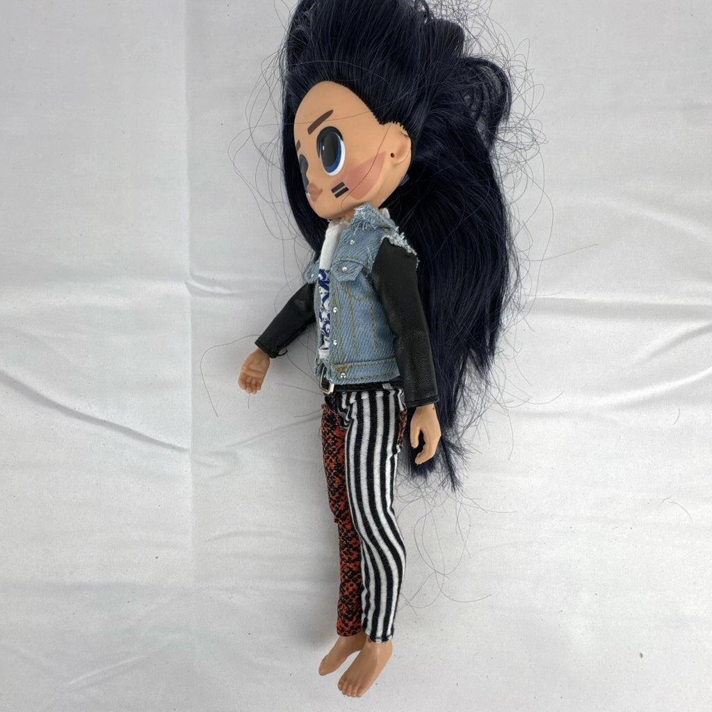 MGA L.O.L. Surprise! O.M.G. Remix Rocker Boi 10-inch articulated fashion doll in graphic tee, jacket, and pants