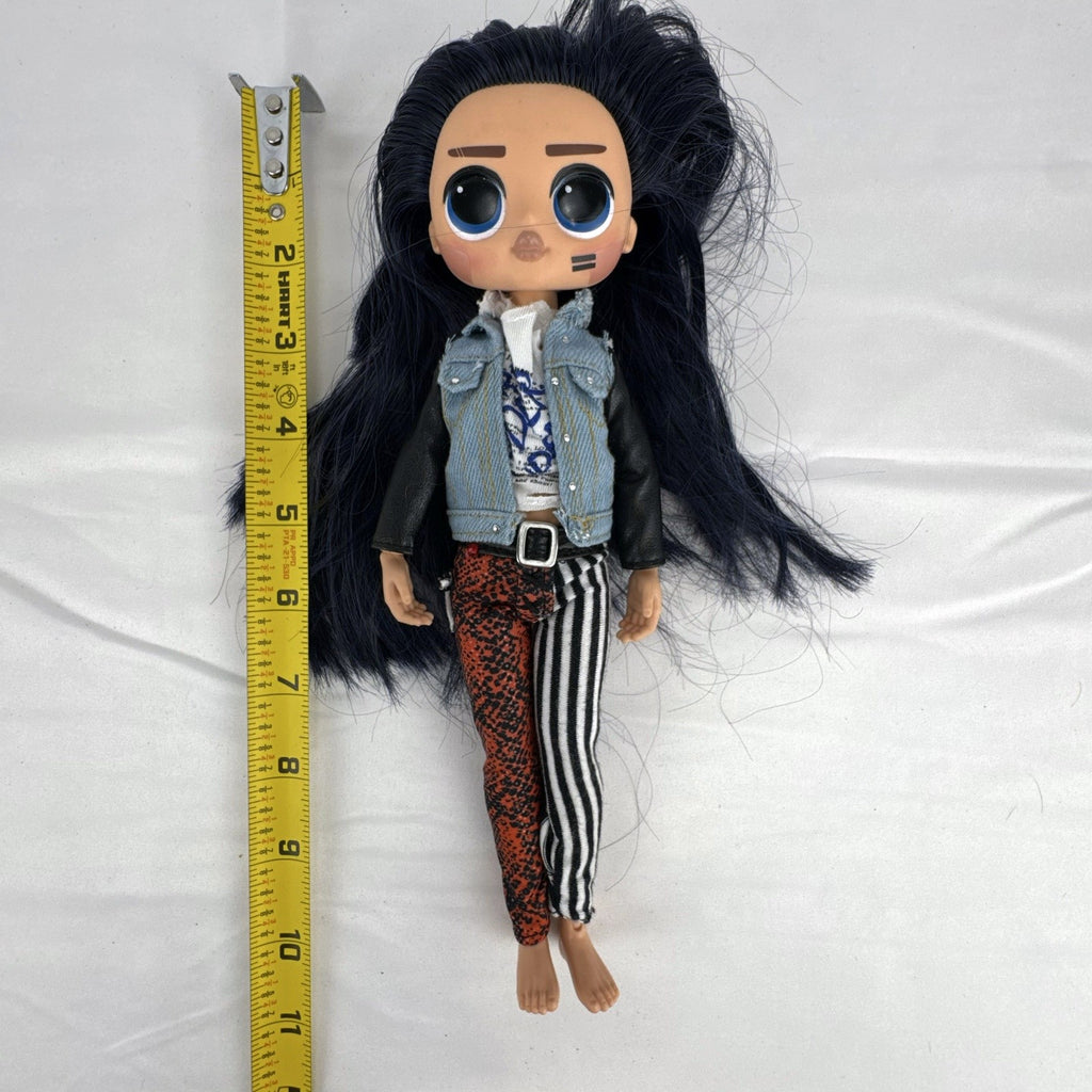 MGA L.O.L. Surprise! O.M.G. Remix Rocker Boi 10-inch articulated fashion doll in graphic tee, jacket, and pants