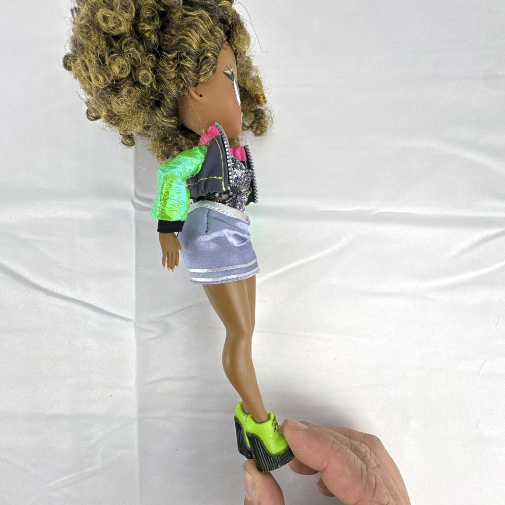 MGA Entertainment LOL Surprise OMG Royal Bee 10-inch doll in metallic outfit with lime green platform shoes