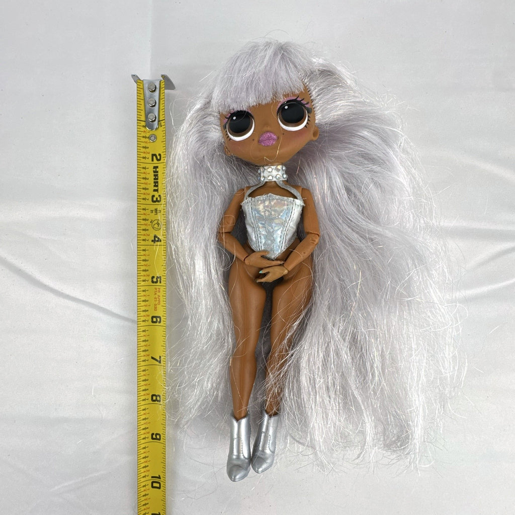 MGA LOL Surprise OMG Cosmic Nova fashion doll with floor-length silver hair and metallic corset
