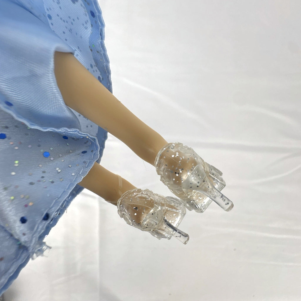 Disney Cinderella 11-inch fashion doll in molded blue bodice and glitter ballgown skirt