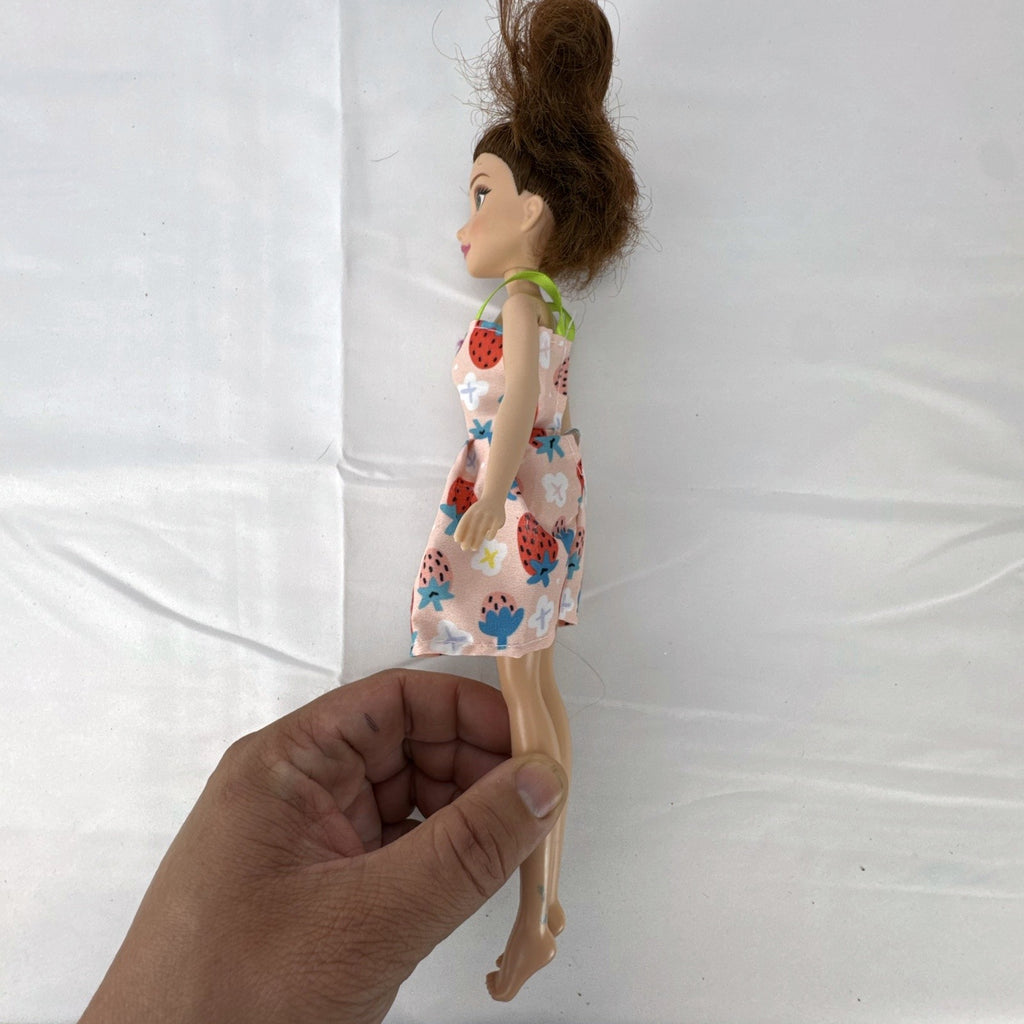 Hasbro Disney Princess Belle 11-inch fashion doll wearing a strawberry print dress