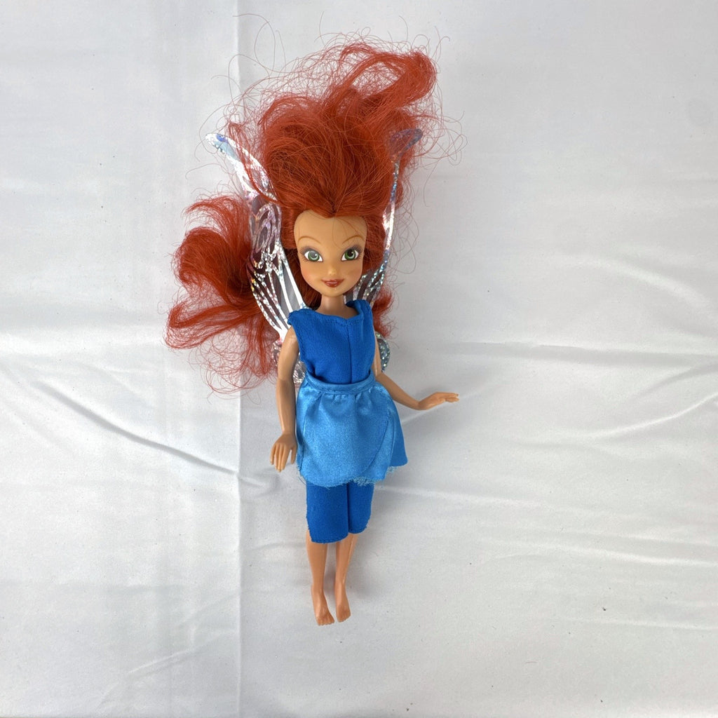 JAKKS Pacific Disney Fairies Rosetta 9-inch garden fairy doll in blue tunic with red hair and fairy wings