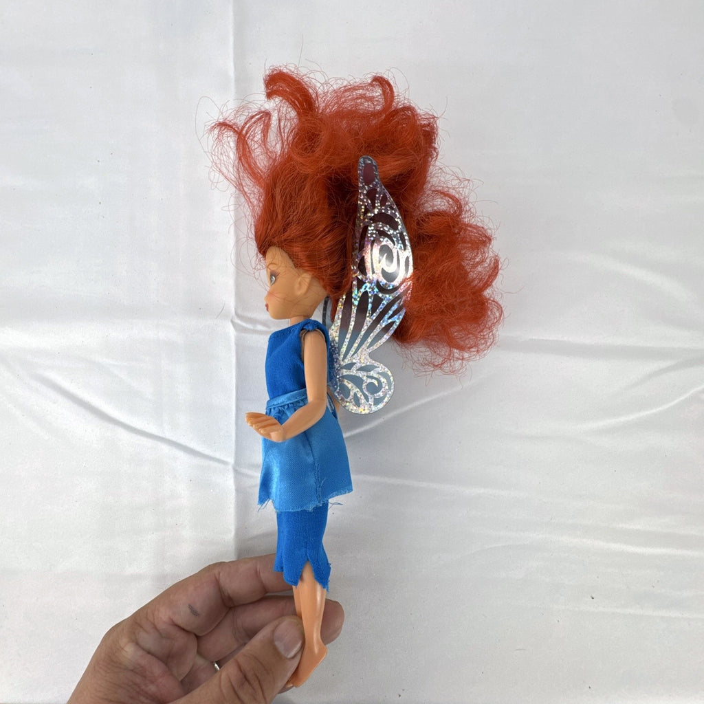 JAKKS Pacific Disney Fairies Rosetta 9-inch garden fairy doll in blue tunic with red hair and fairy wings