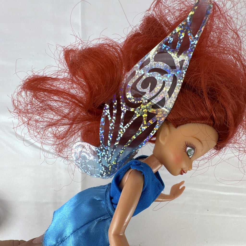JAKKS Pacific Disney Fairies Rosetta 9-inch garden fairy doll in blue tunic with red hair and fairy wings