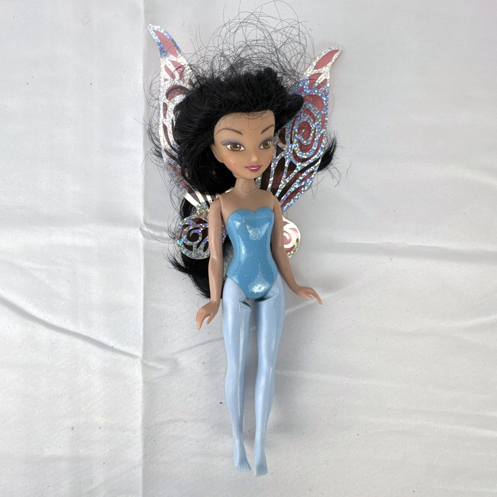 Playmates Disney Fairies Silvermist 9-inch doll with molded blue outfit and holographic wings