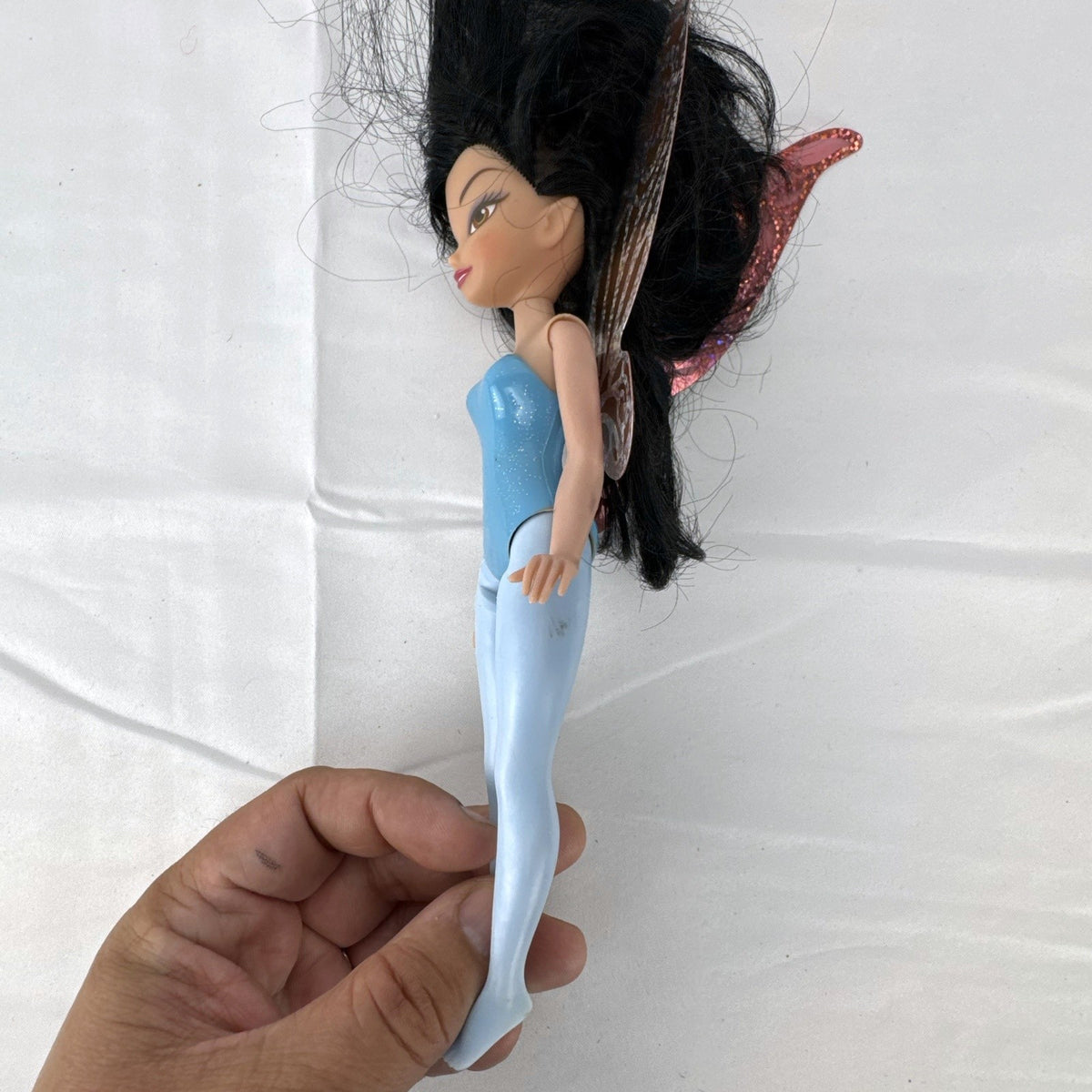 Playmates Disney Fairies Silvermist 9-inch doll with molded blue outfit and holographic wings