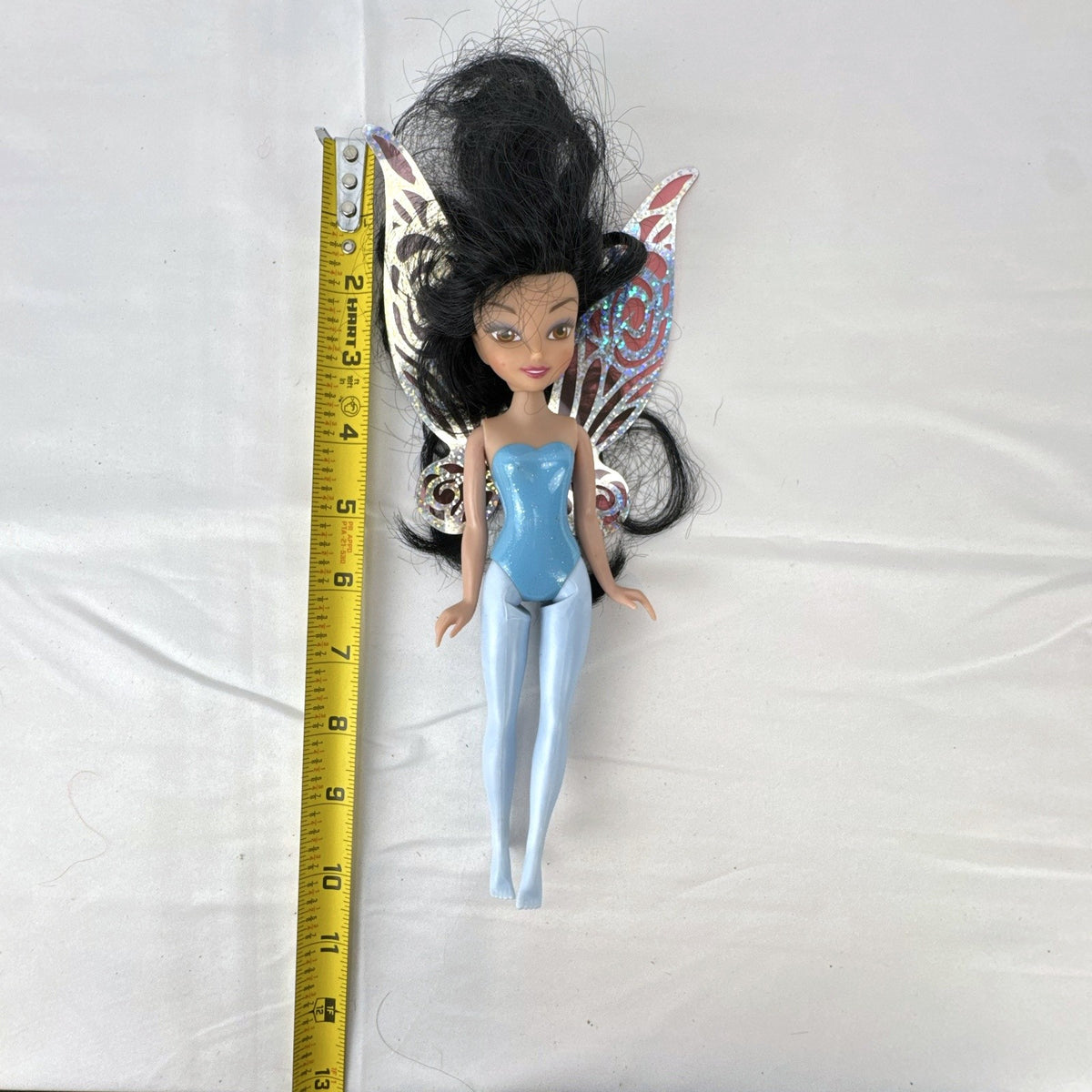 Playmates Disney Fairies Silvermist 9-inch doll with molded blue outfit and holographic wings