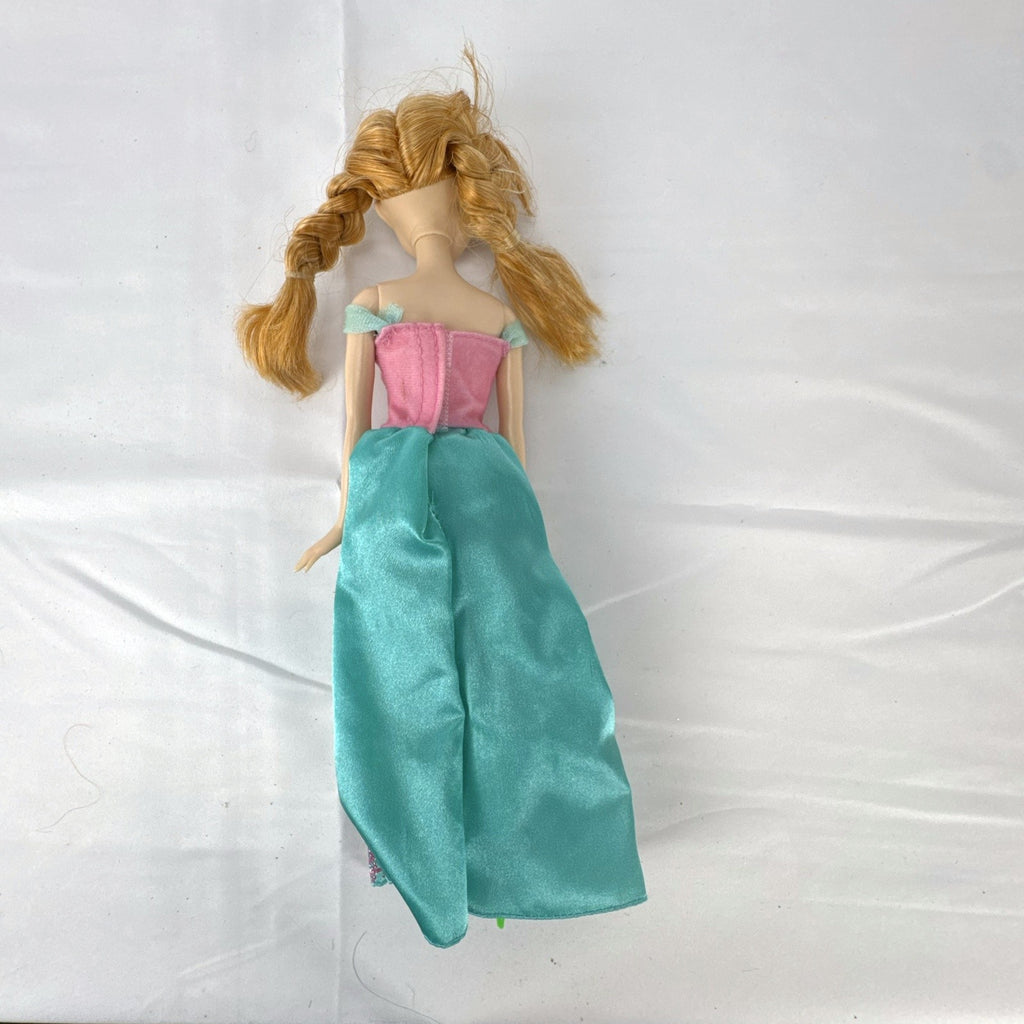 Mattel Disney Frozen 11-inch Princess Anna doll in pink and teal glitter dress with braided hair