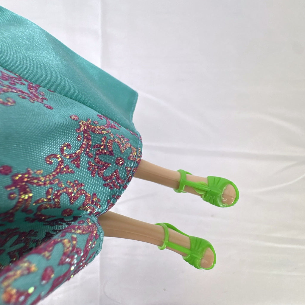 Mattel Disney Frozen 11-inch Princess Anna doll in pink and teal glitter dress with braided hair