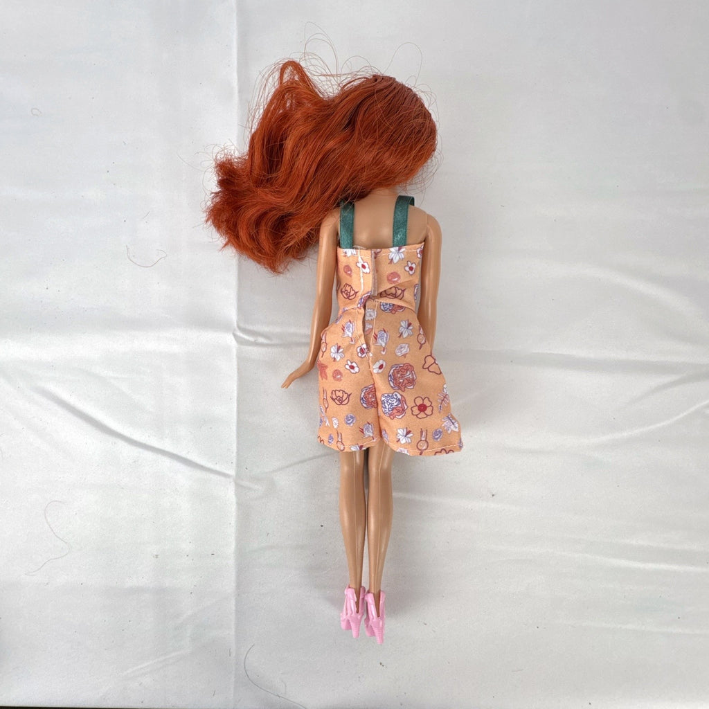 Mattel 2005 Disney Princess Ariel 11-inch fashion doll in peach floral dress with pink heels