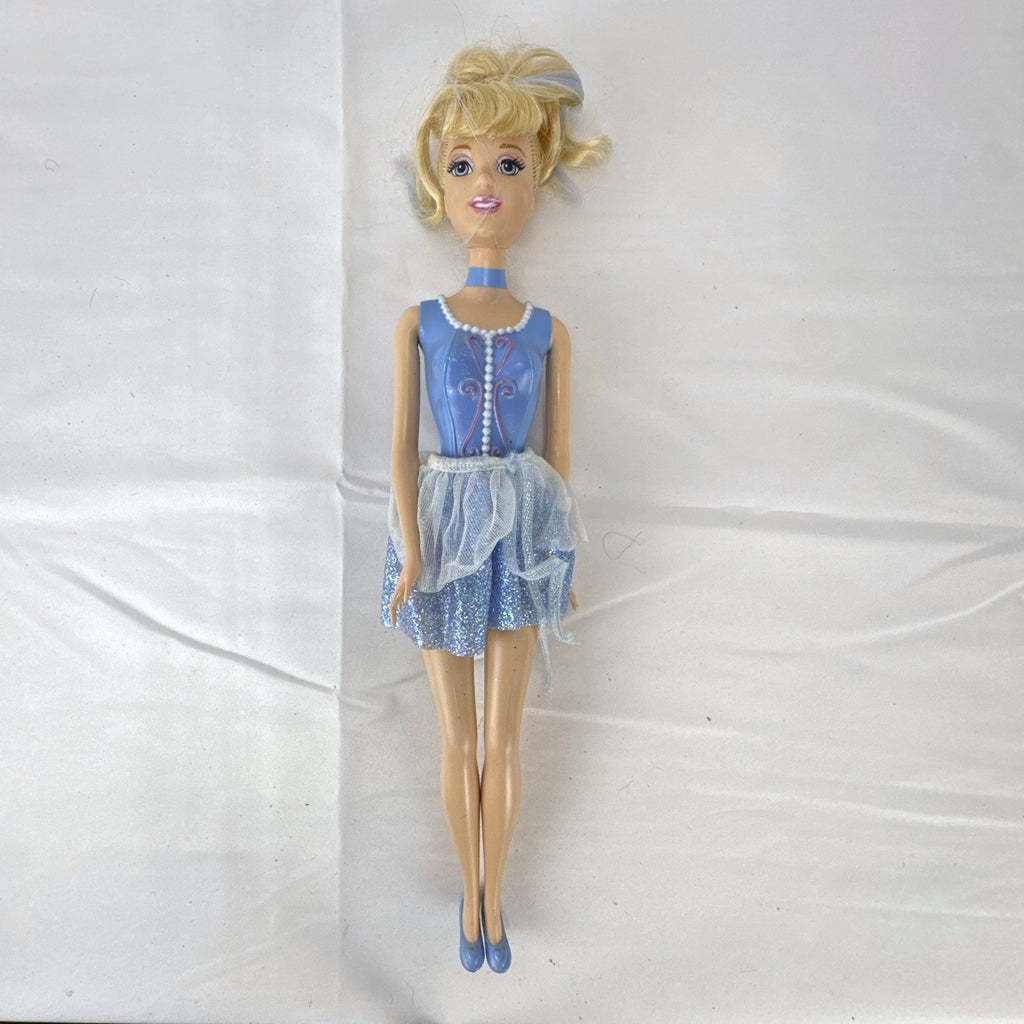 Mattel 2005 Disney Princess Cinderella ballerina fashion doll with molded blue bodice and glitter tutu