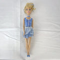 Mattel 2005 Disney Princess Cinderella ballerina fashion doll with molded blue bodice and glitter tutu