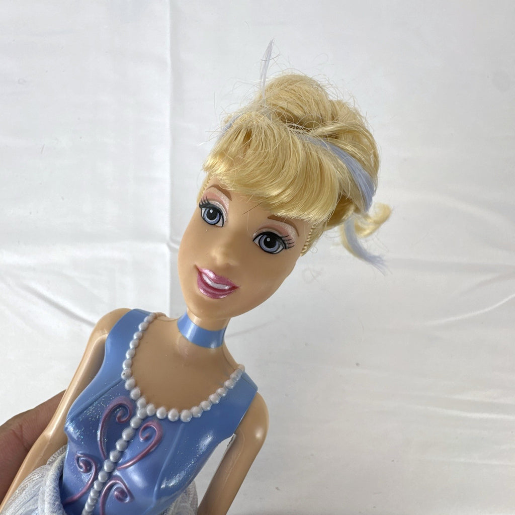 Mattel 2005 Disney Princess Cinderella ballerina fashion doll with molded blue bodice and glitter tutu