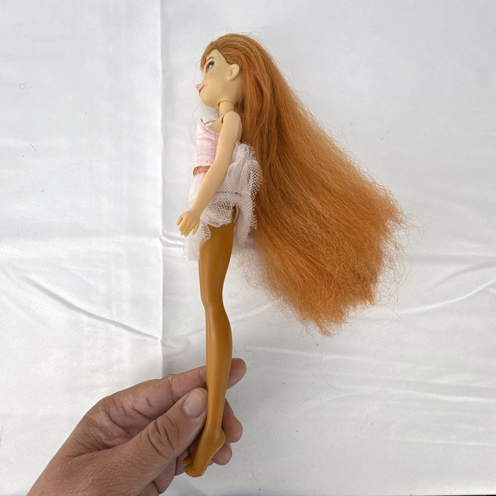 Disney Frozen 11-inch Anna fashion doll with auburn hair in a pink ballerina tutu