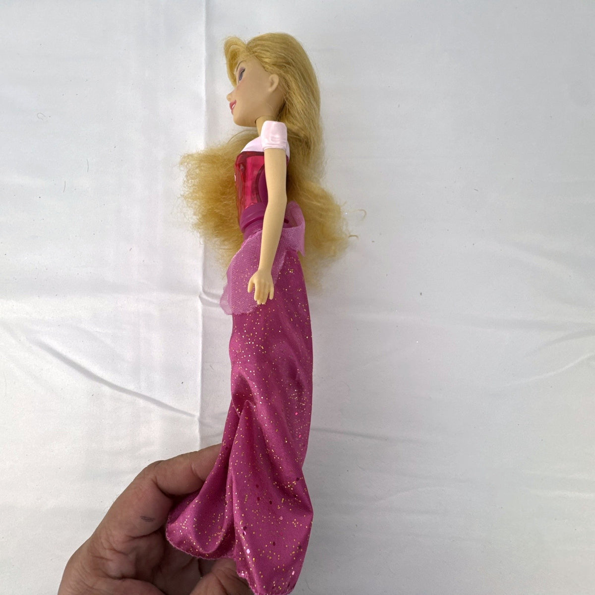 Mattel Disney Princess Aurora 11-inch fashion doll in pink sparkle gown with blonde hair