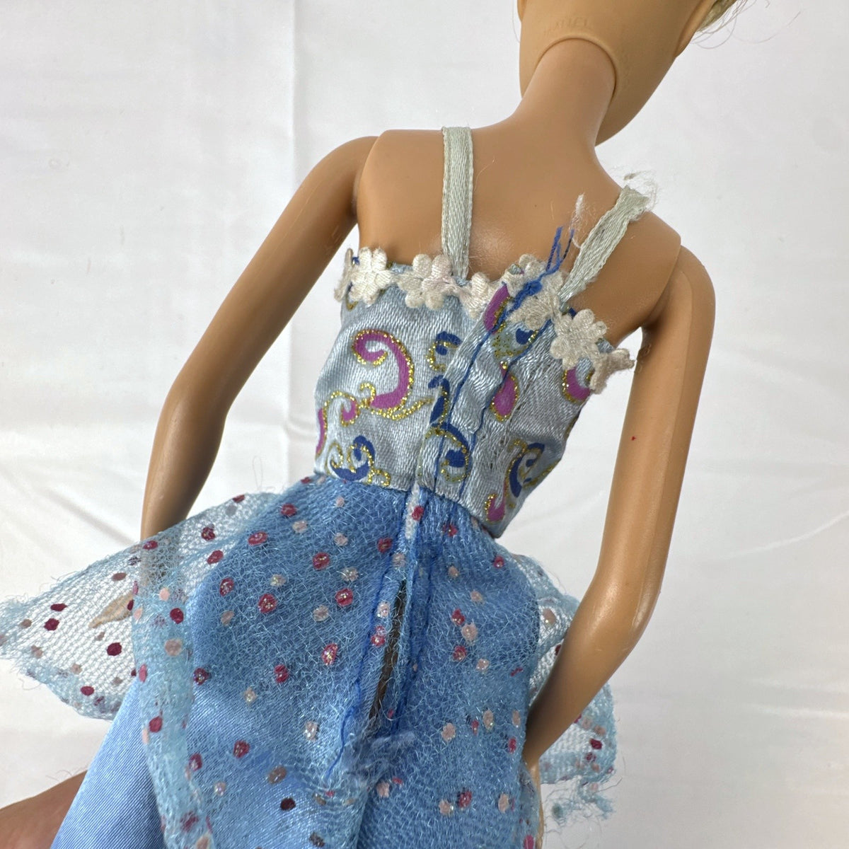 Mattel Barbie doll from 2009 in a blue princess ball gown with blonde updo