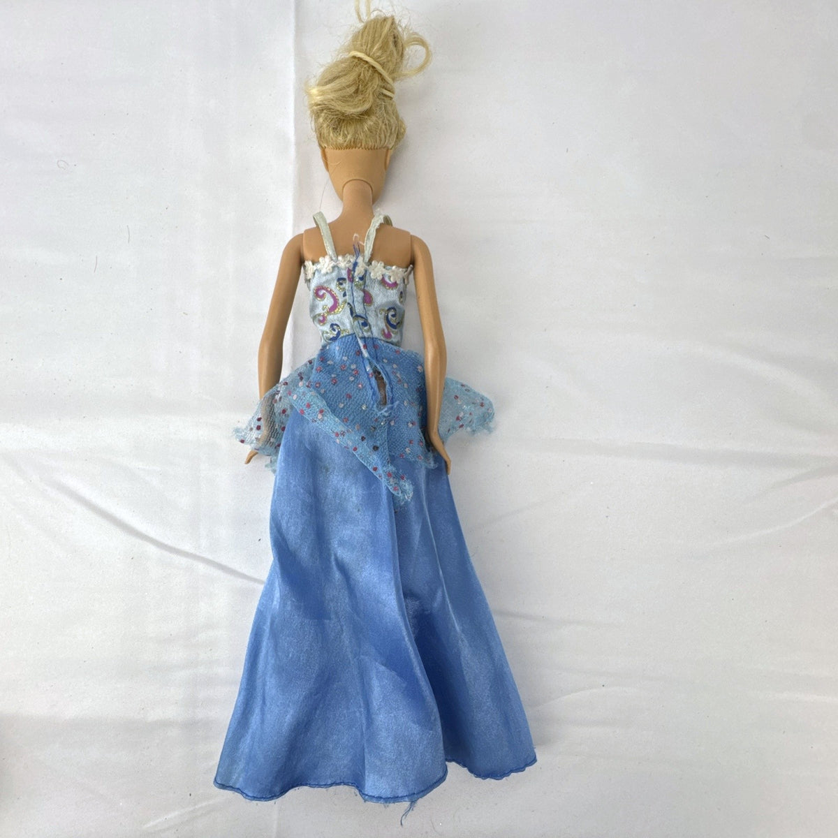 Mattel Barbie doll from 2009 in a blue princess ball gown with blonde updo