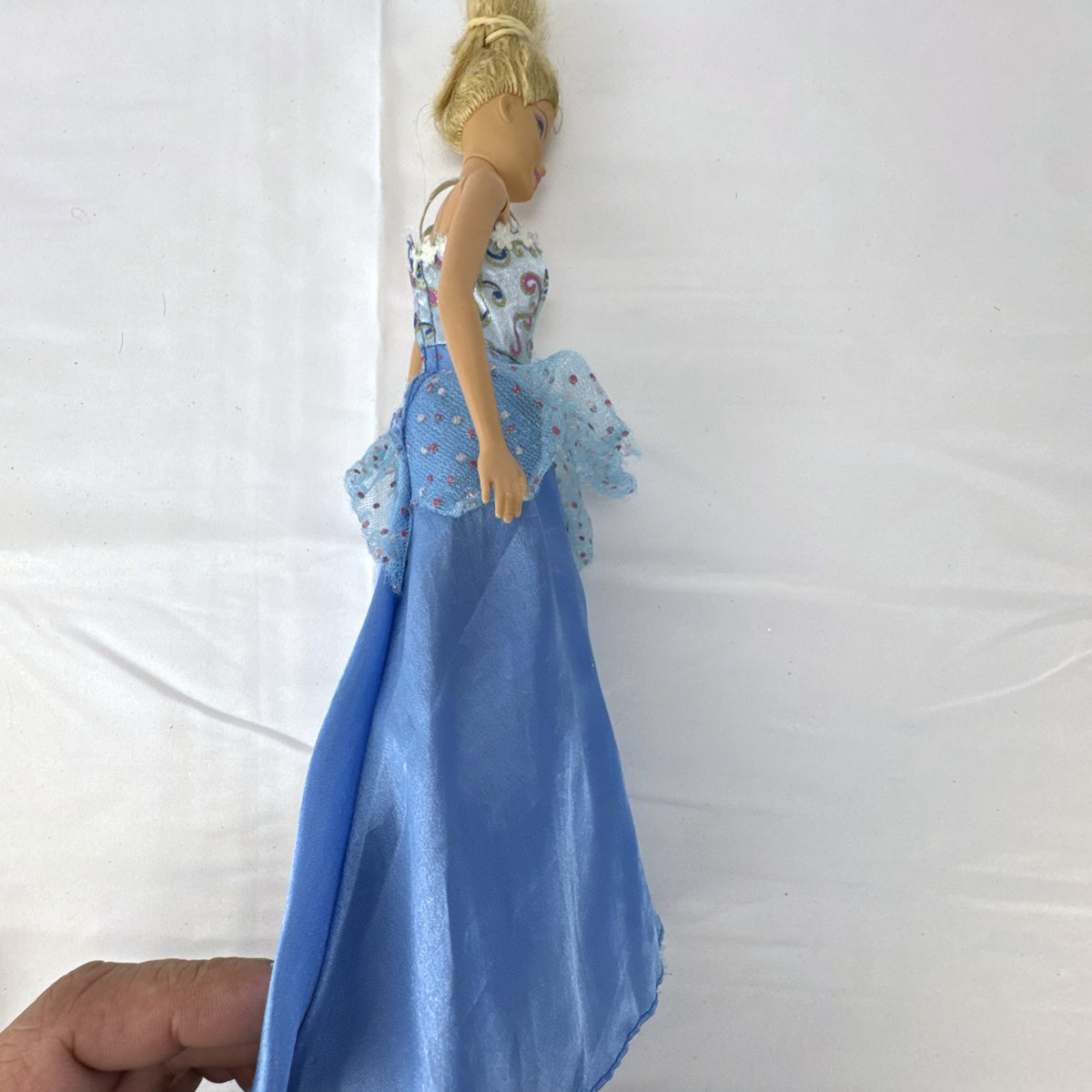 Mattel Barbie doll from 2009 in a blue princess ball gown with blonde updo