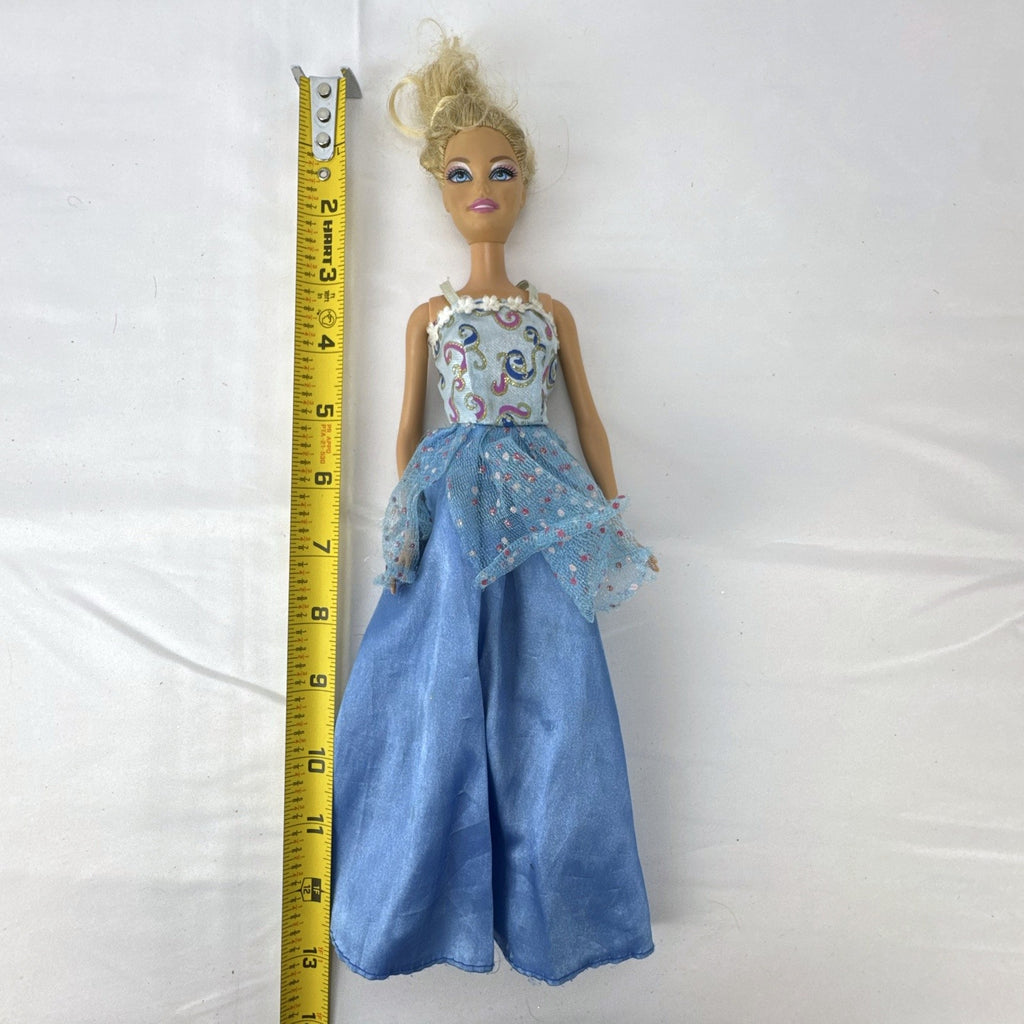 Mattel Barbie doll from 2009 in a blue princess ball gown with blonde updo