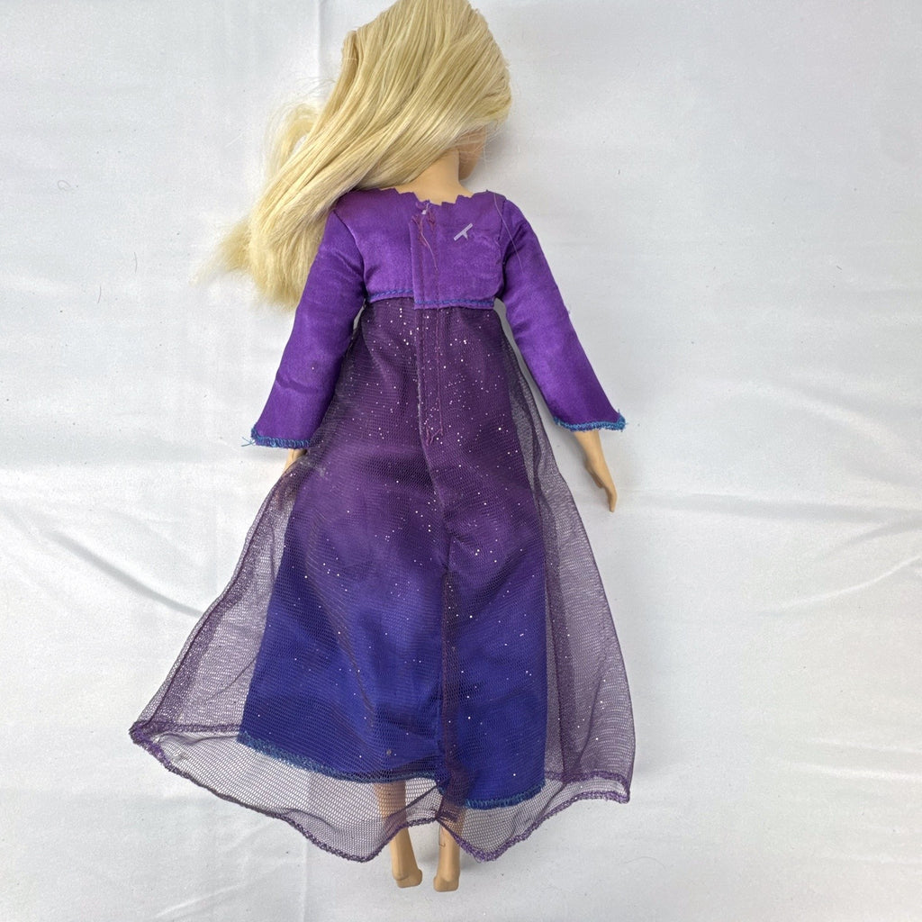 Mattel My First Barbie 14-inch blonde preschool doll wearing a sparkly purple gown