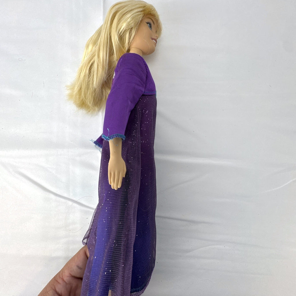 Mattel My First Barbie 14-inch blonde preschool doll wearing a sparkly purple gown