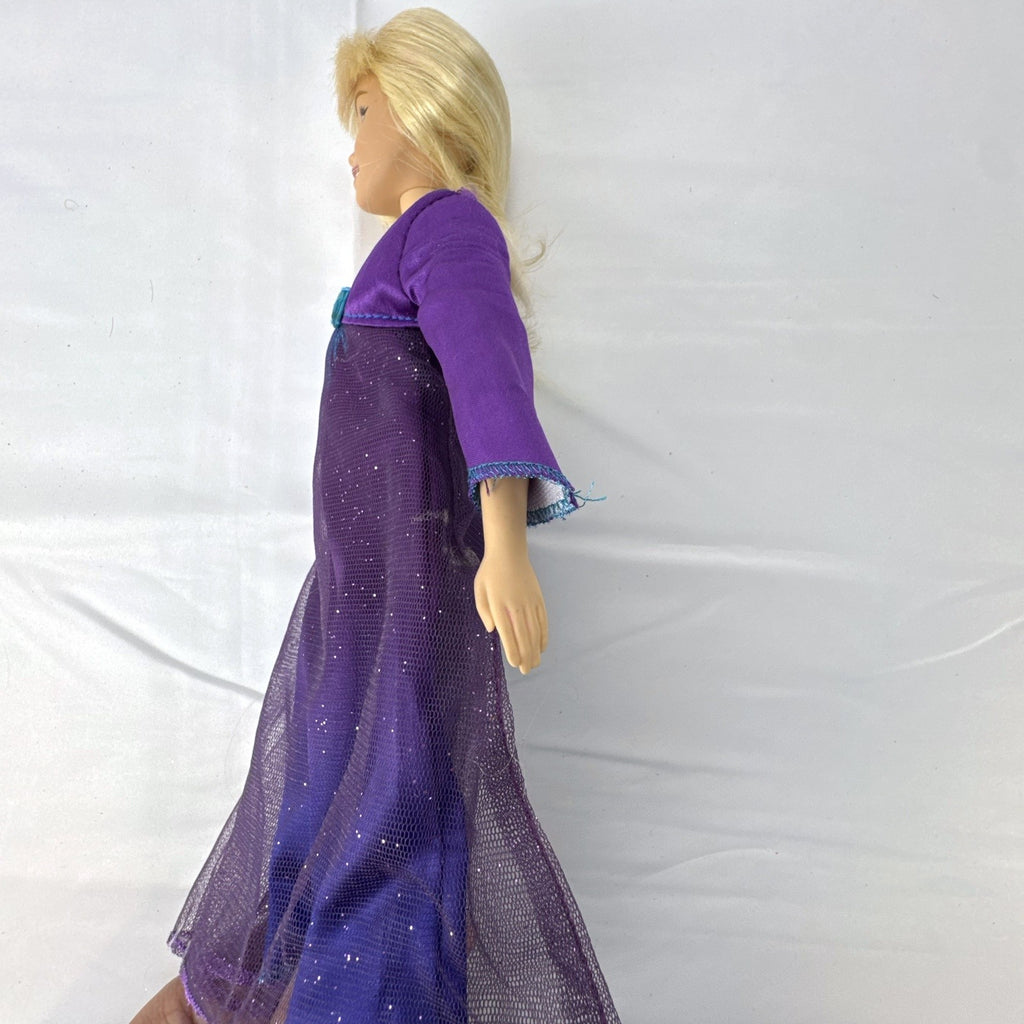 Mattel My First Barbie 14-inch blonde preschool doll wearing a sparkly purple gown