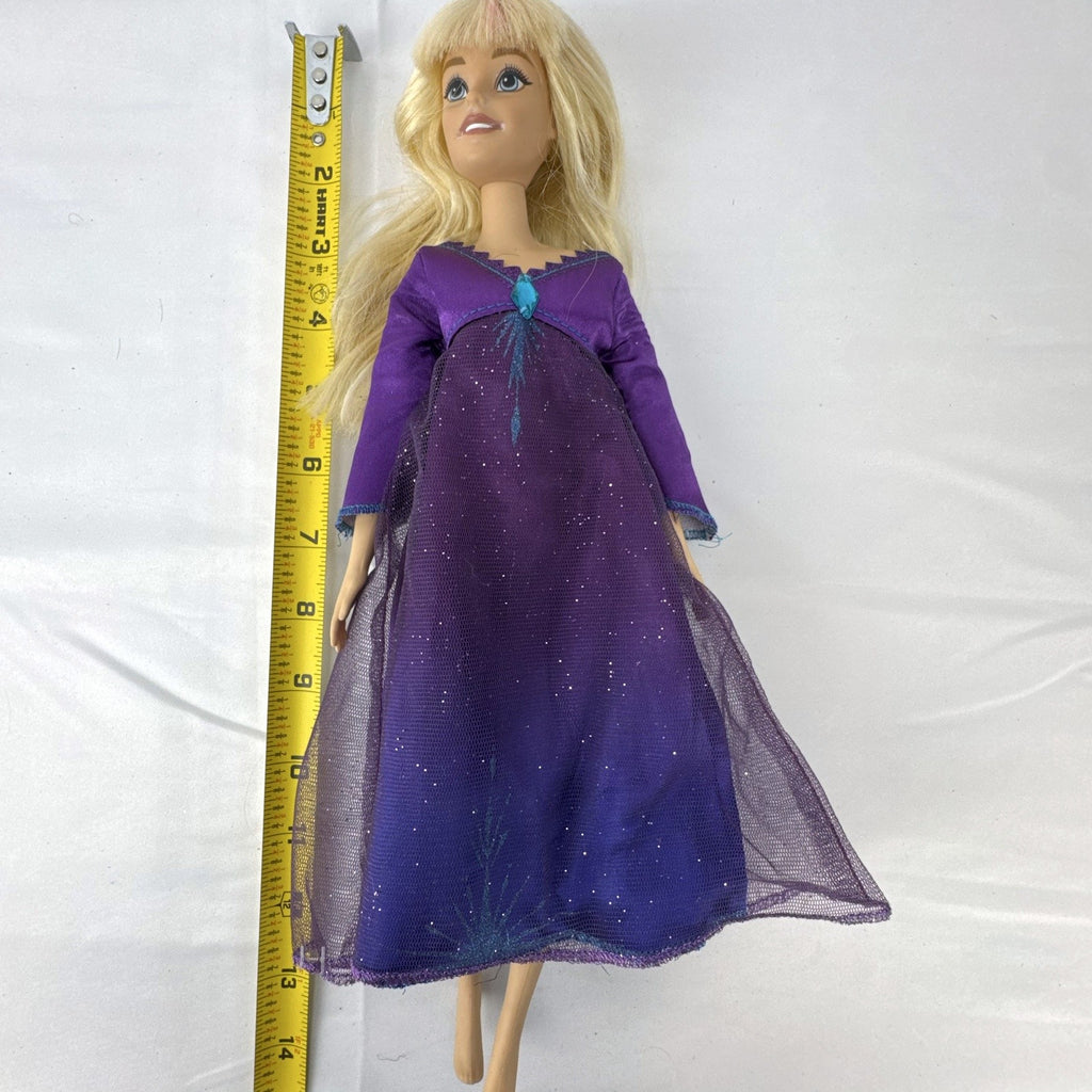 Mattel My First Barbie 14-inch blonde preschool doll wearing a sparkly purple gown