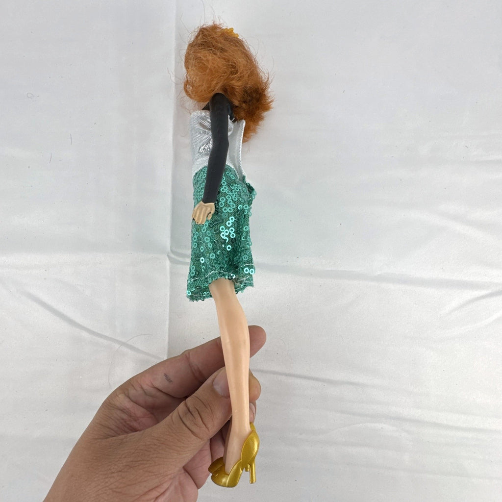 Hasbro Disney Frozen Style Series 11-inch Anna doll wearing a sequin dress and gold heels