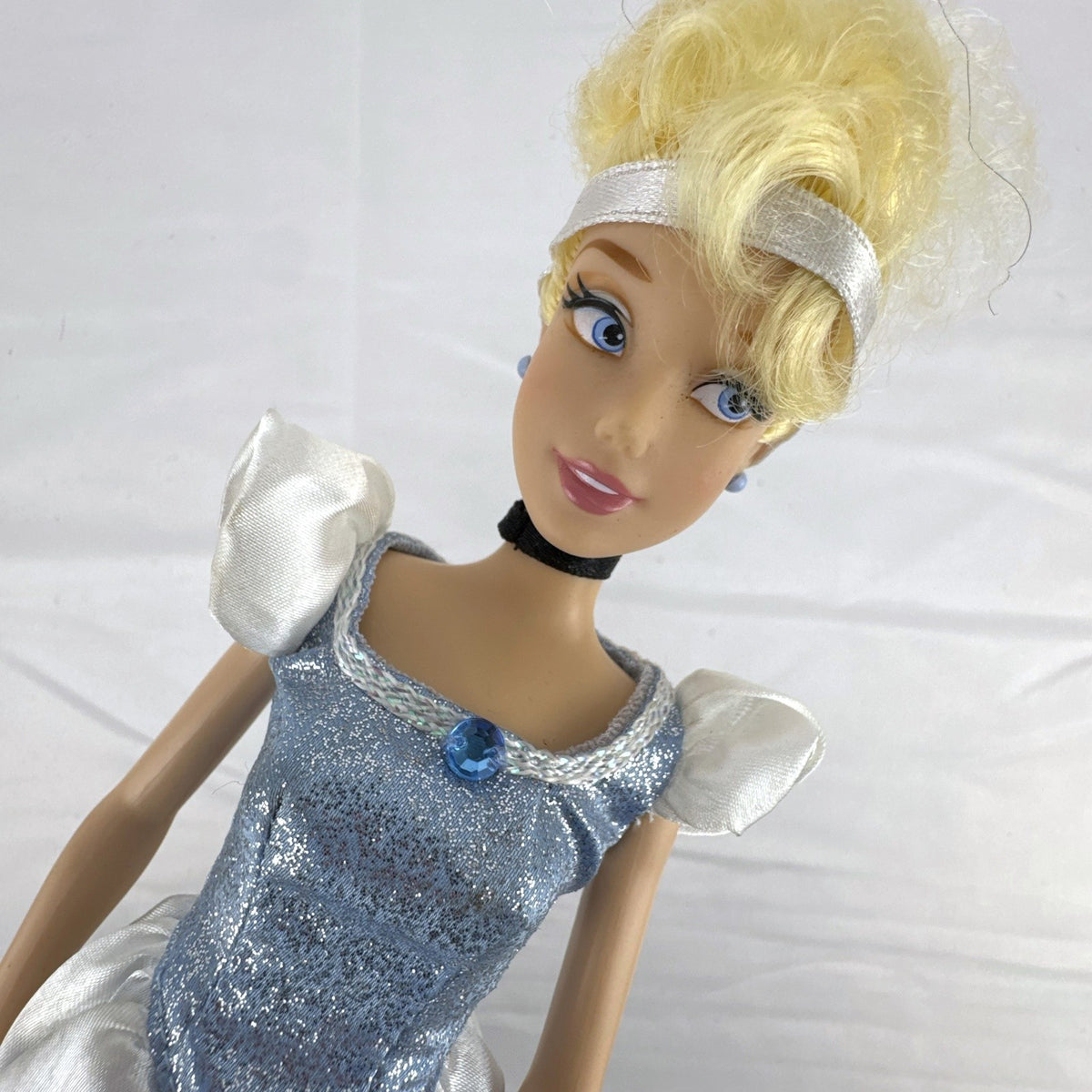 Disney Princess Cinderella 11.5-inch fashion doll in sparkling blue ball gown with blonde updo