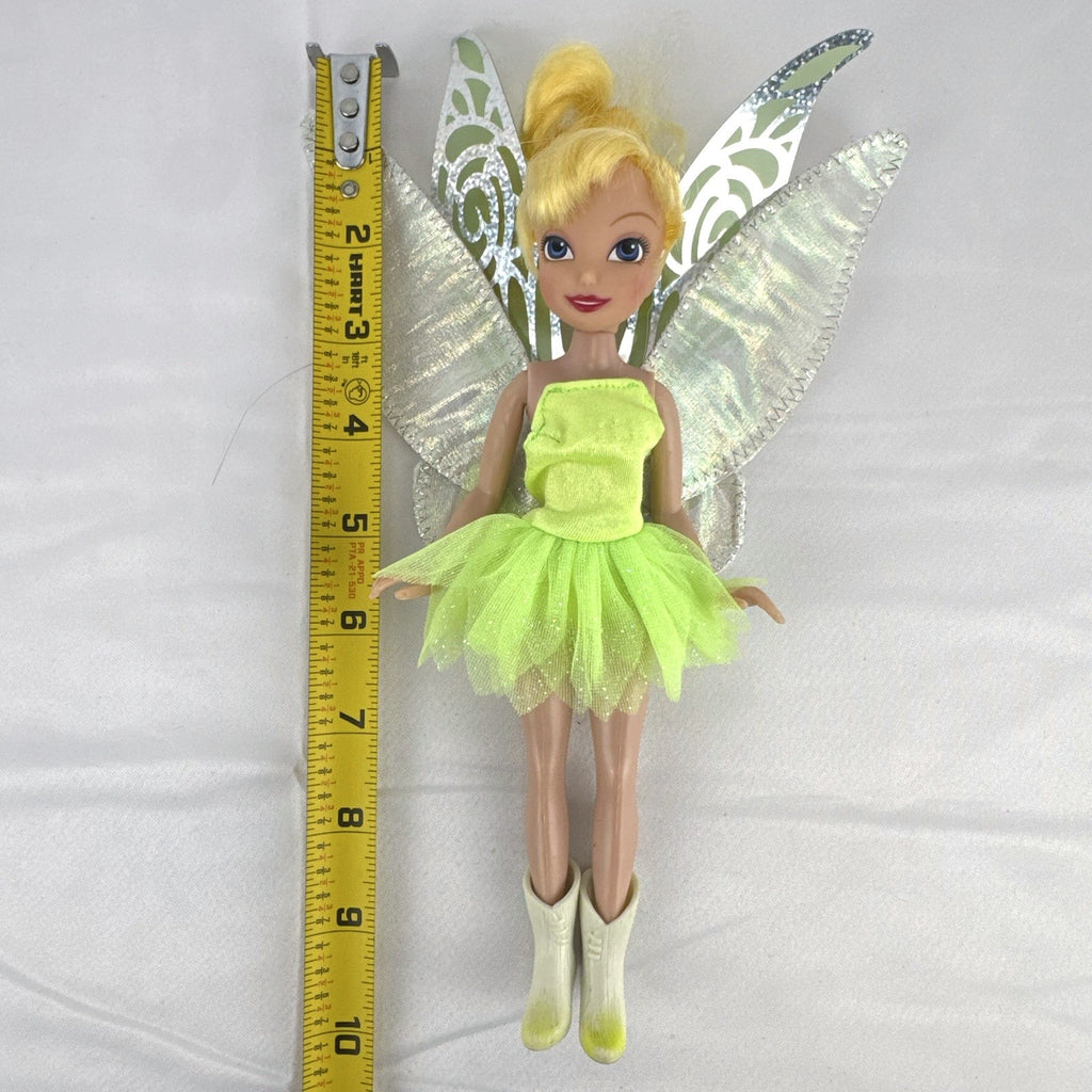 Disney Store 9-inch Tinker Bell doll in green dress with iridescent fairy wings